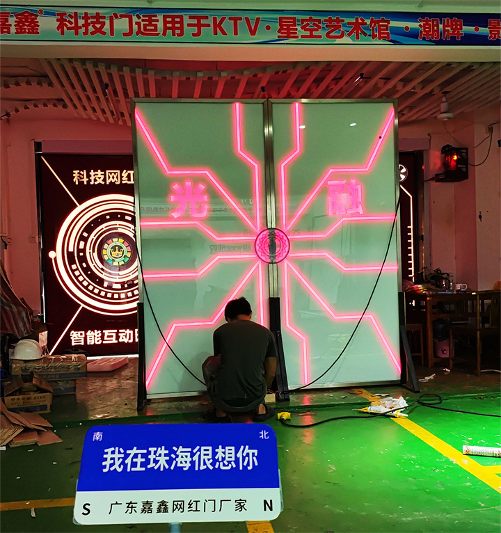 手掌感应式网红门