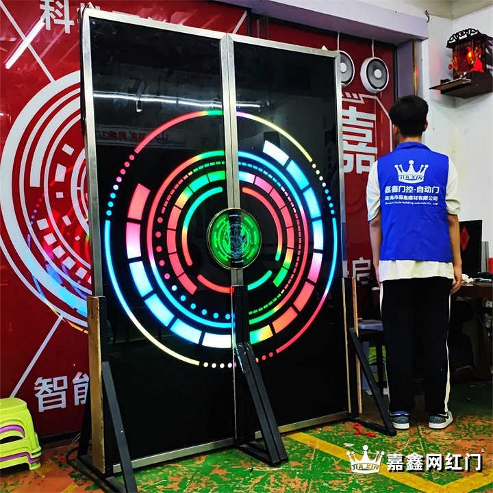 蜘蛛网红门 酒吧手掌感应发光门