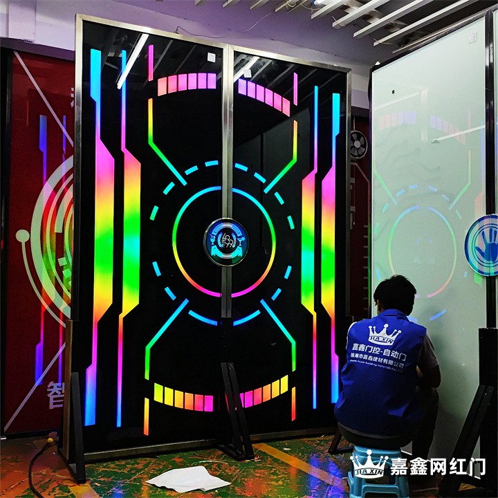 酒吧玻璃电动感应门
