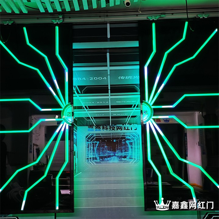 掌纹玻璃门制作设计 展厅网红门