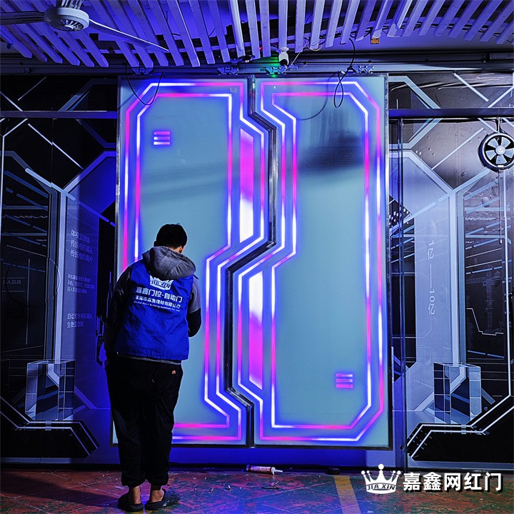 网红智能手掌自动感应门