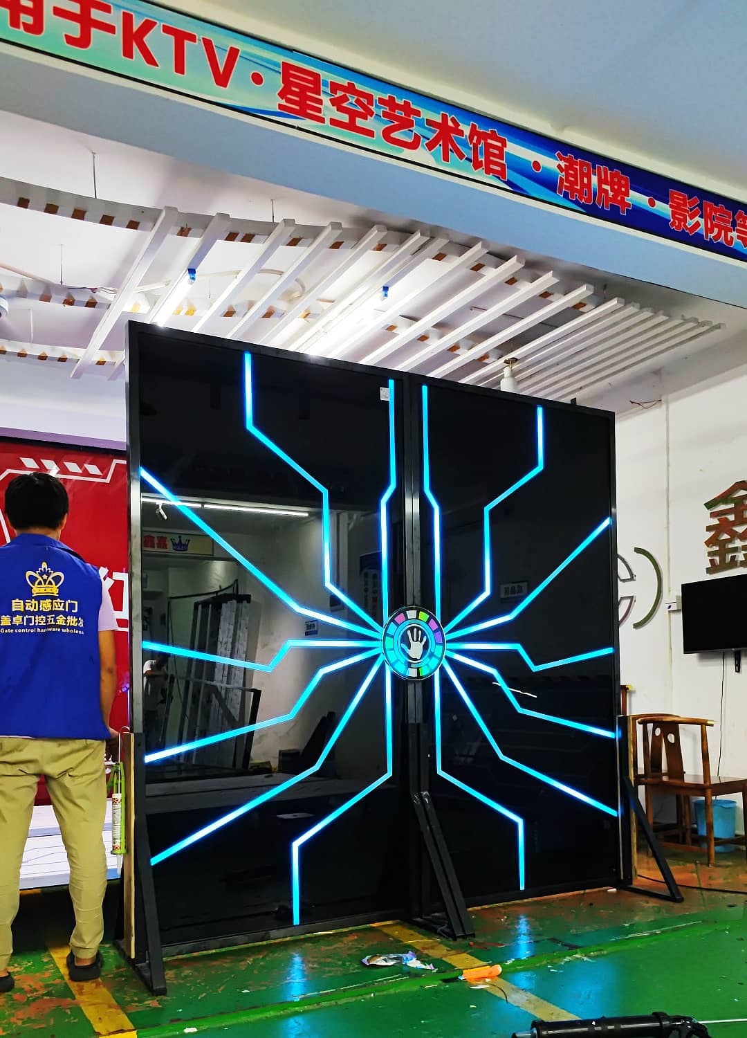 感应自动门 掌纹网红门