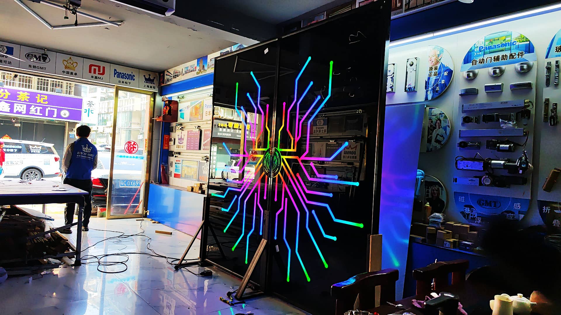 网红门 玻璃网红门 网红自动门