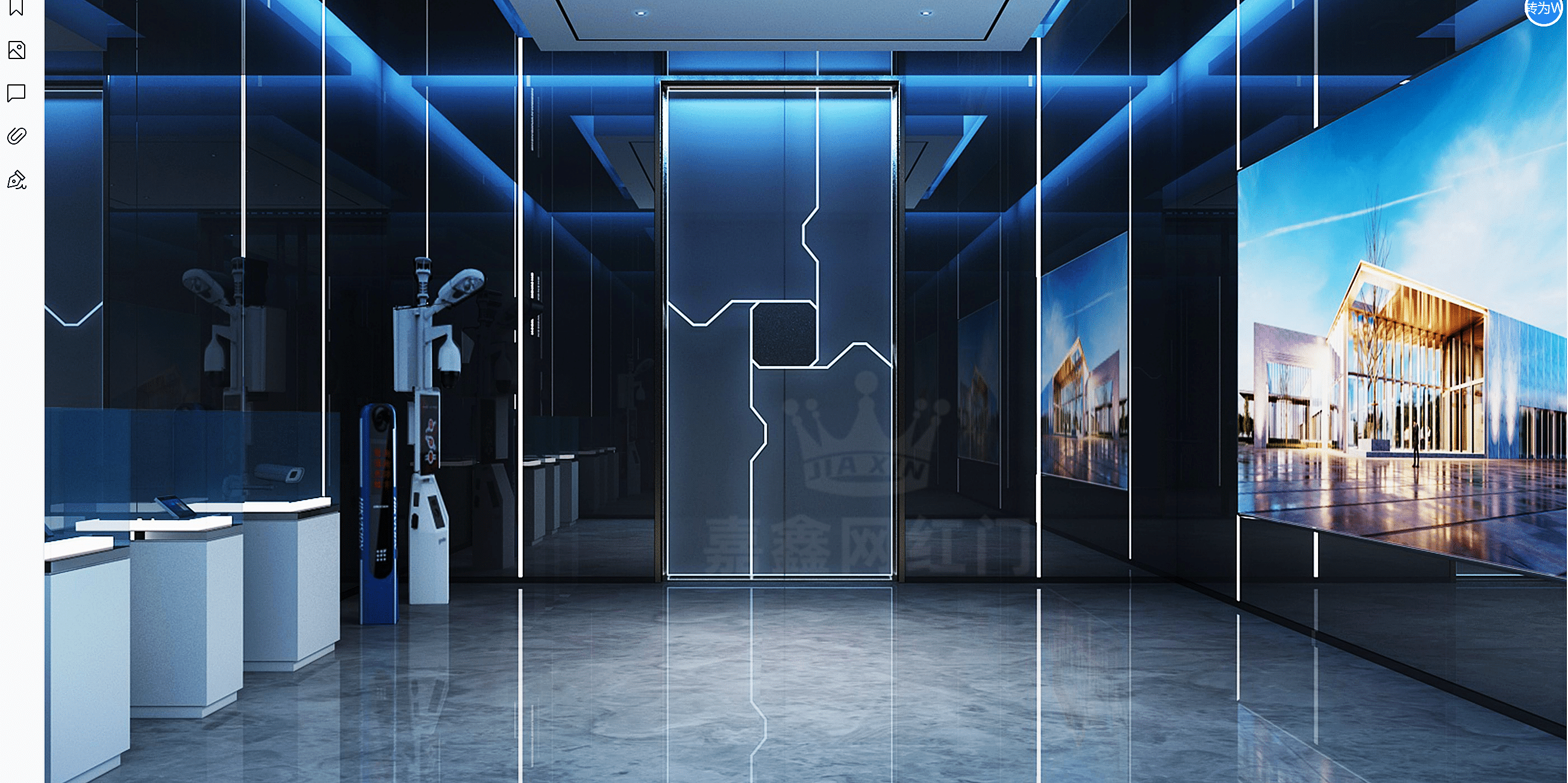 展厅全息投影科技门